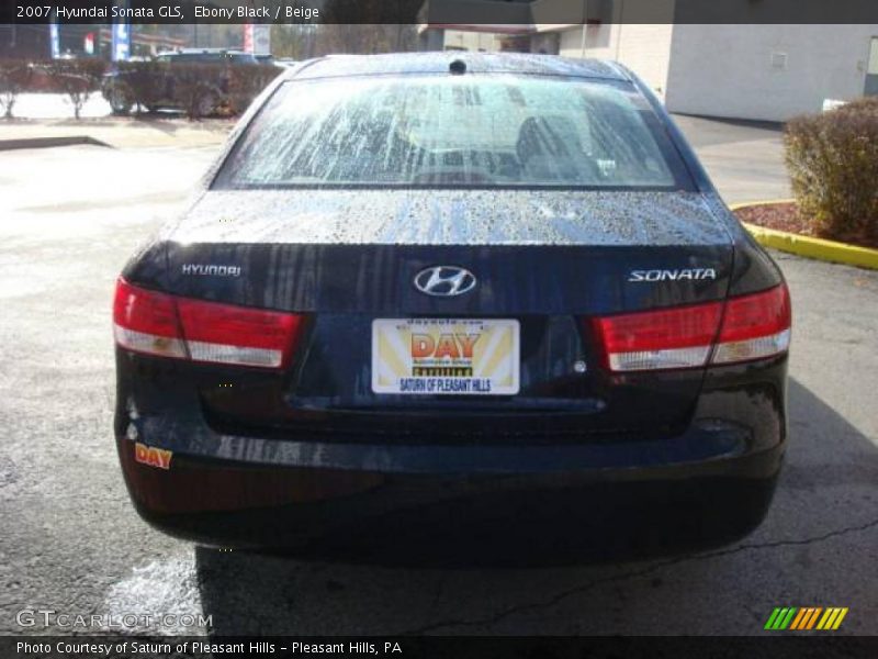Ebony Black / Beige 2007 Hyundai Sonata GLS