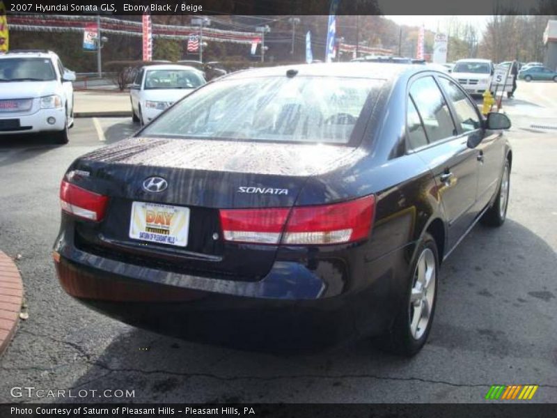 Ebony Black / Beige 2007 Hyundai Sonata GLS