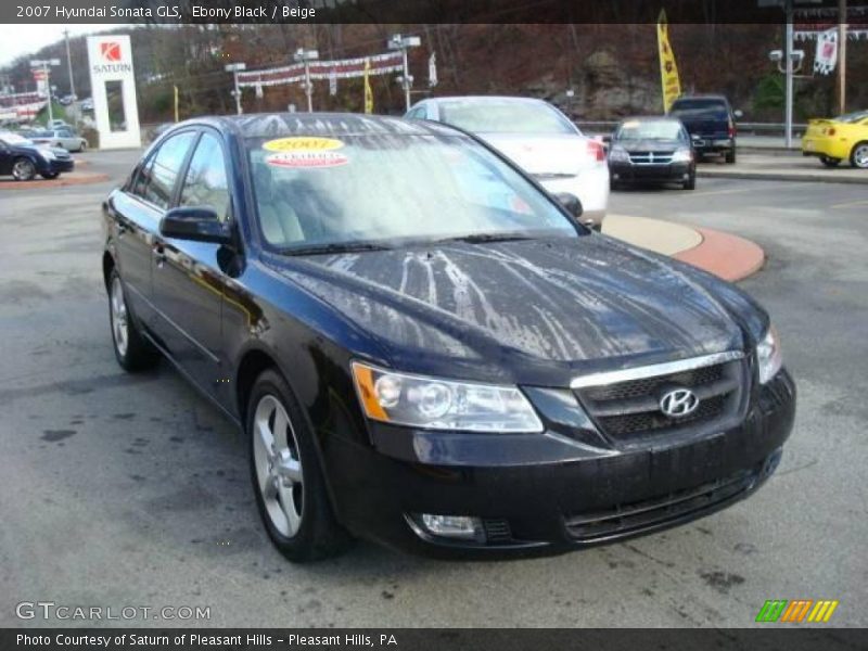 Ebony Black / Beige 2007 Hyundai Sonata GLS