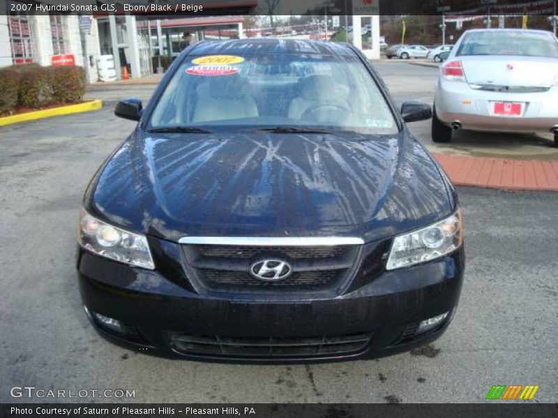 Ebony Black / Beige 2007 Hyundai Sonata GLS