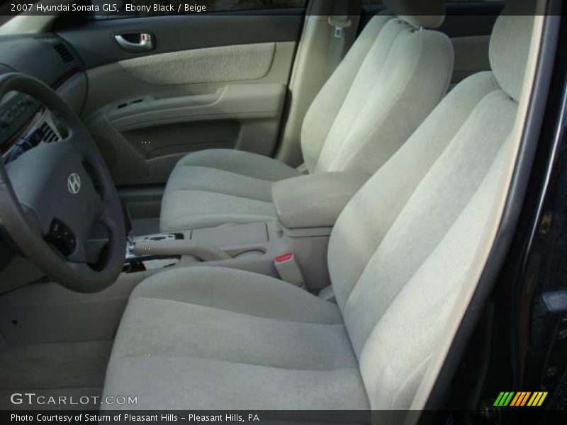 Ebony Black / Beige 2007 Hyundai Sonata GLS