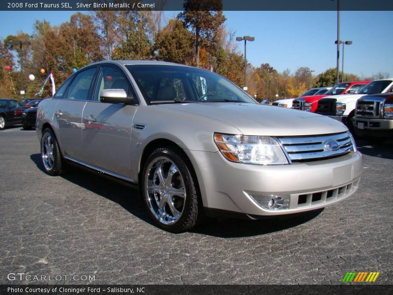 Silver Birch Metallic / Camel 2008 Ford Taurus SEL