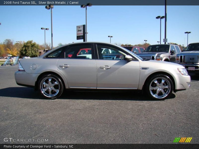 Silver Birch Metallic / Camel 2008 Ford Taurus SEL