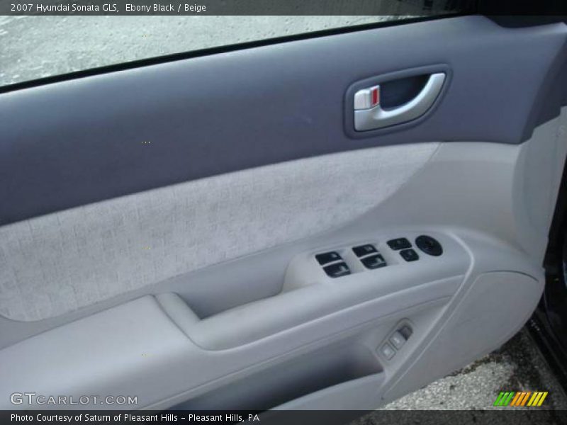 Ebony Black / Beige 2007 Hyundai Sonata GLS