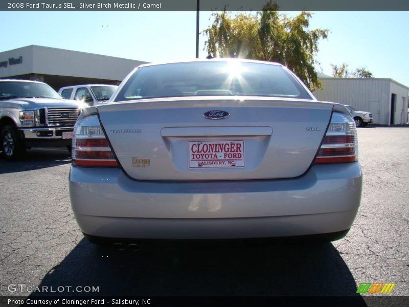 Silver Birch Metallic / Camel 2008 Ford Taurus SEL
