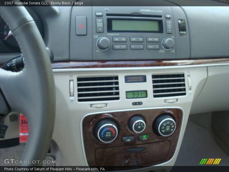 Ebony Black / Beige 2007 Hyundai Sonata GLS