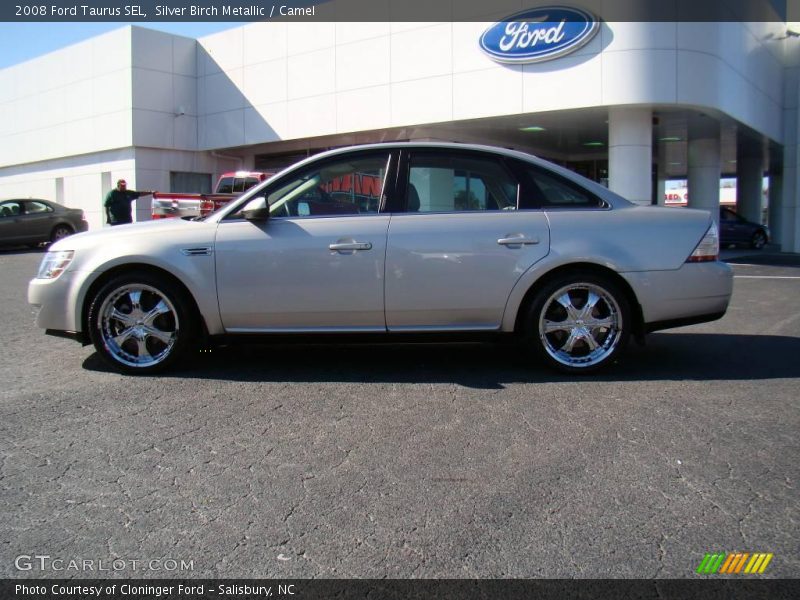 Silver Birch Metallic / Camel 2008 Ford Taurus SEL