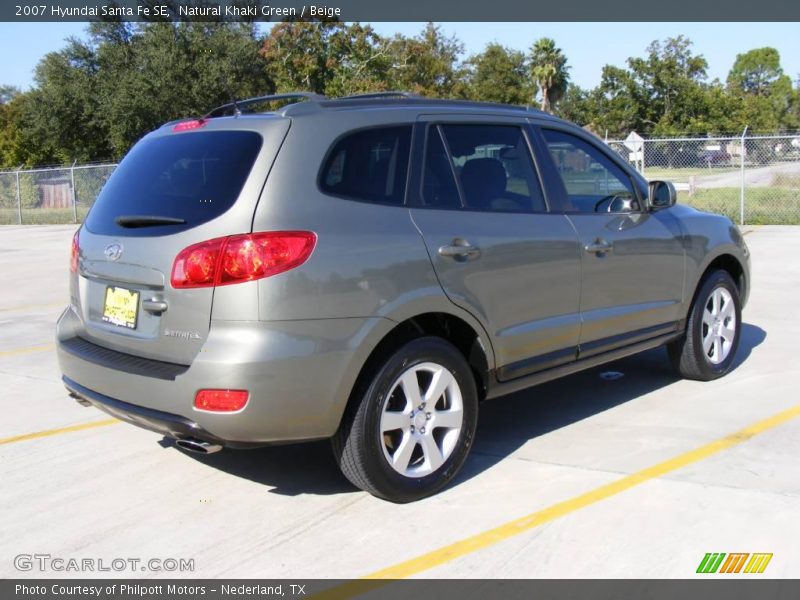 Natural Khaki Green / Beige 2007 Hyundai Santa Fe SE