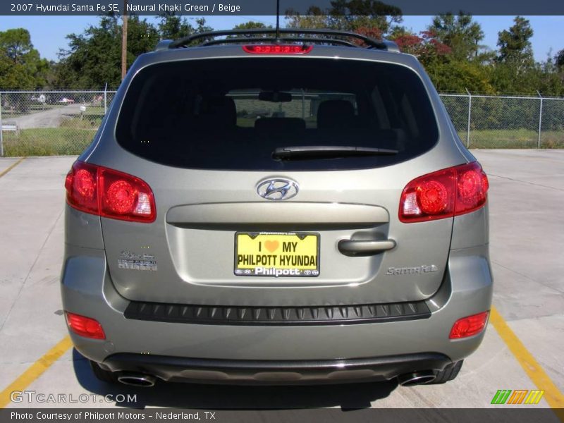 Natural Khaki Green / Beige 2007 Hyundai Santa Fe SE