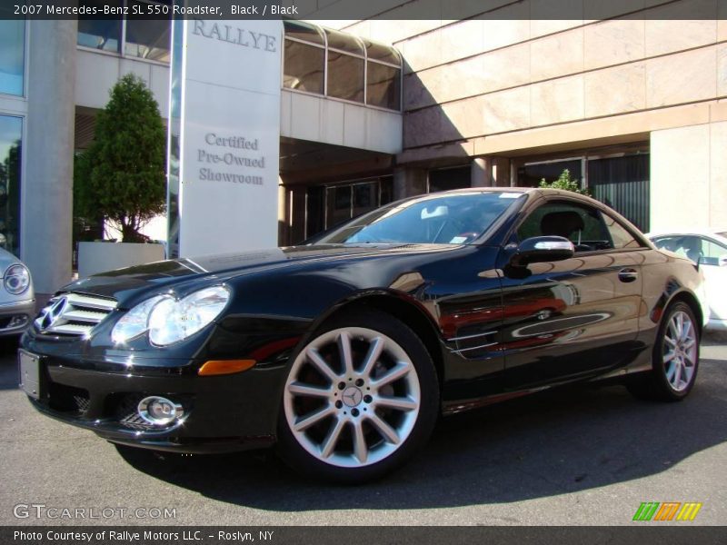Black / Black 2007 Mercedes-Benz SL 550 Roadster