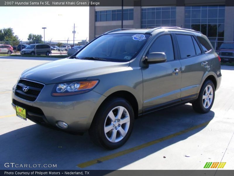 Natural Khaki Green / Beige 2007 Hyundai Santa Fe SE