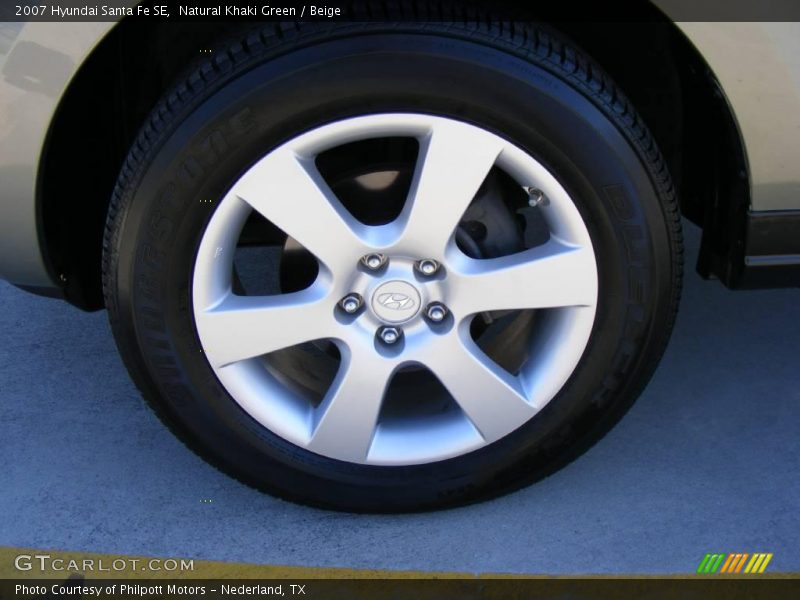 Natural Khaki Green / Beige 2007 Hyundai Santa Fe SE