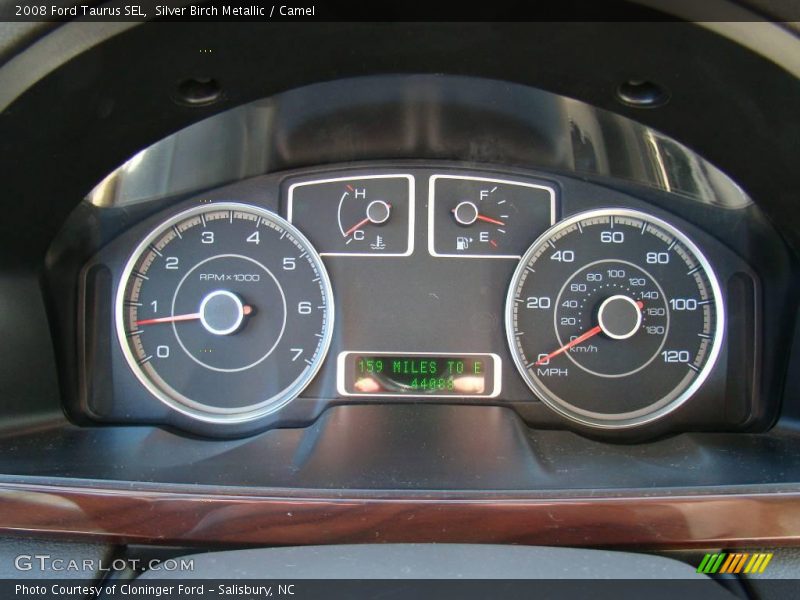 Silver Birch Metallic / Camel 2008 Ford Taurus SEL