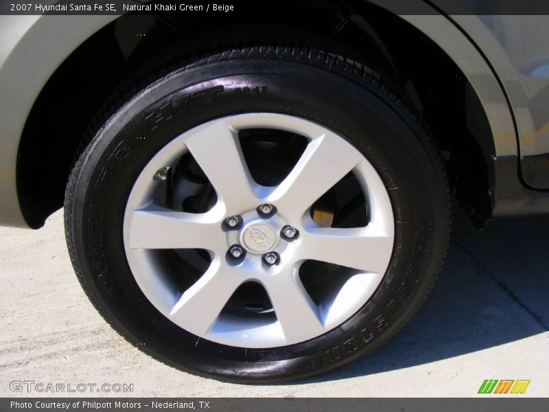 Natural Khaki Green / Beige 2007 Hyundai Santa Fe SE