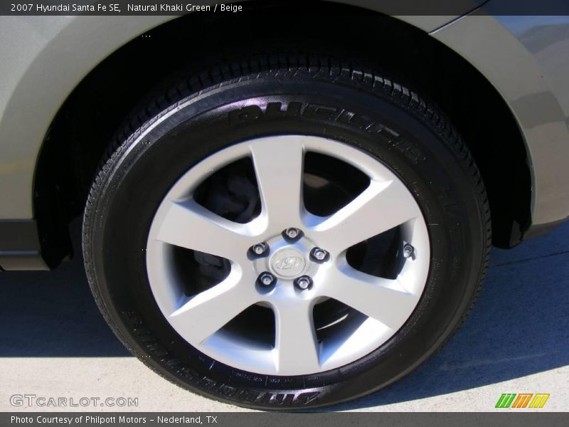 Natural Khaki Green / Beige 2007 Hyundai Santa Fe SE