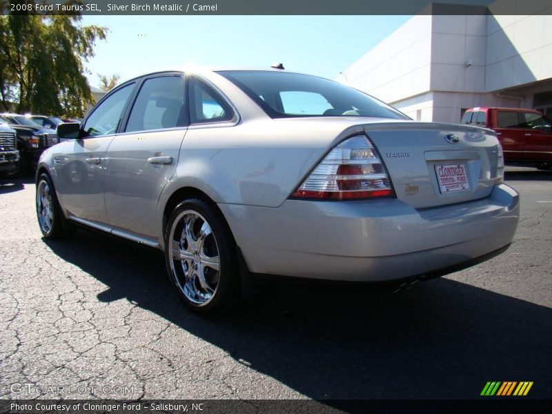 Silver Birch Metallic / Camel 2008 Ford Taurus SEL