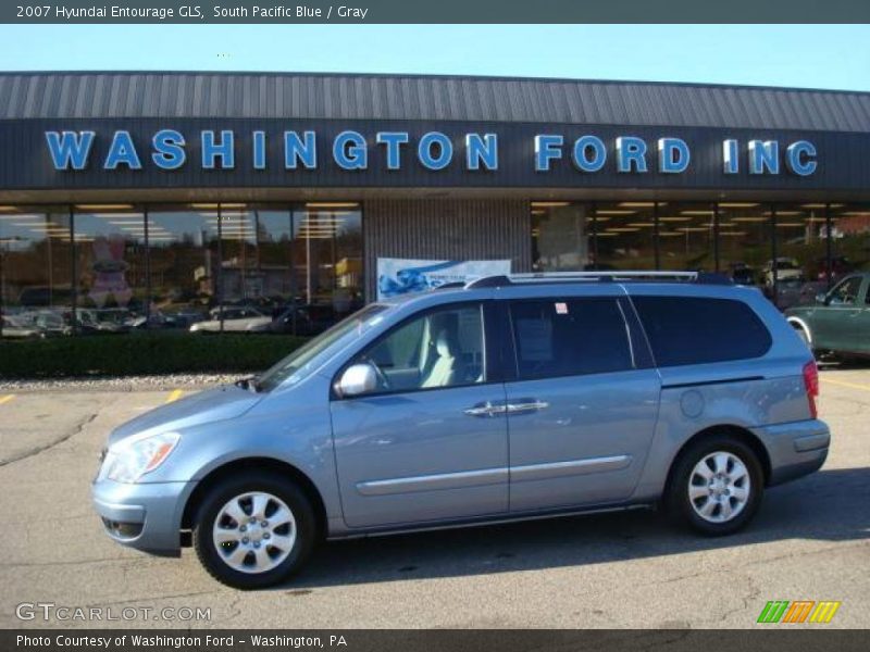 South Pacific Blue / Gray 2007 Hyundai Entourage GLS