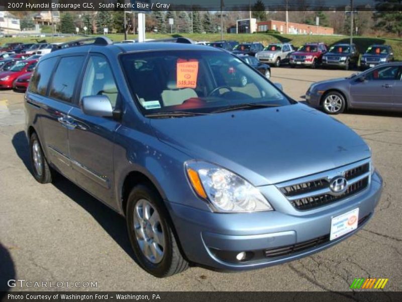 South Pacific Blue / Gray 2007 Hyundai Entourage GLS