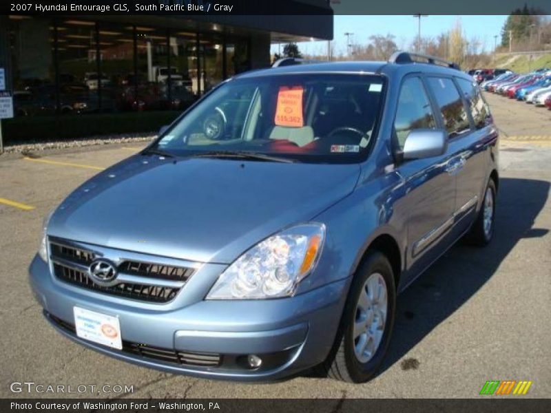 South Pacific Blue / Gray 2007 Hyundai Entourage GLS