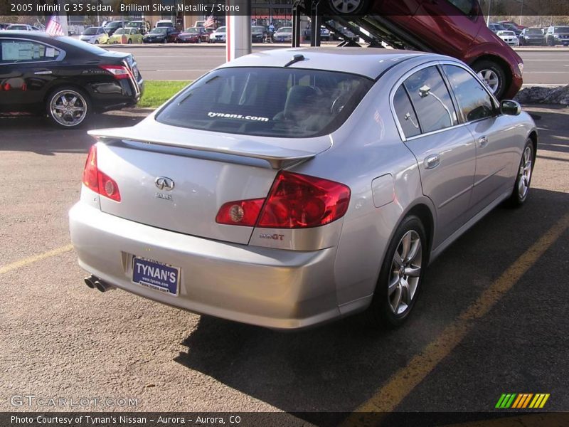 Brilliant Silver Metallic / Stone 2005 Infiniti G 35 Sedan