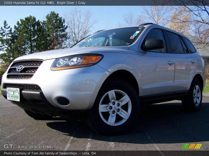Bright Silver / Gray 2009 Hyundai Santa Fe GLS 4WD