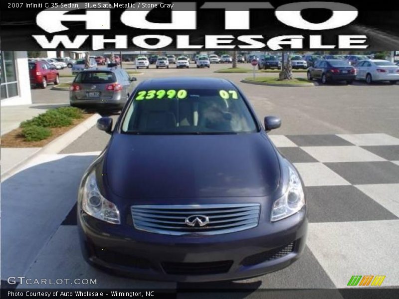 Blue Slate Metallic / Stone Gray 2007 Infiniti G 35 Sedan