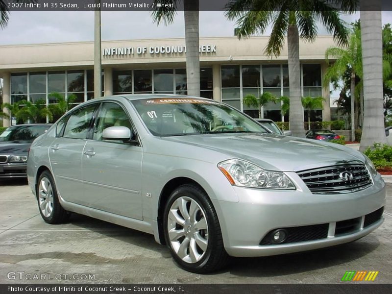 Liquid Platinum Metallic / Wheat 2007 Infiniti M 35 Sedan