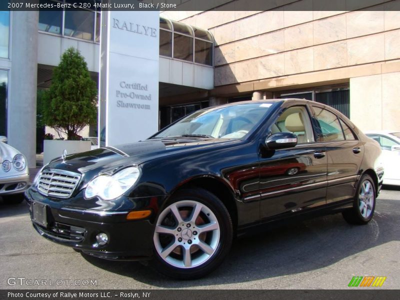Black / Stone 2007 Mercedes-Benz C 280 4Matic Luxury