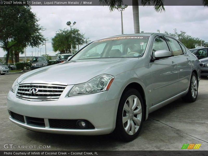 Liquid Platinum Metallic / Wheat 2007 Infiniti M 35 Sedan