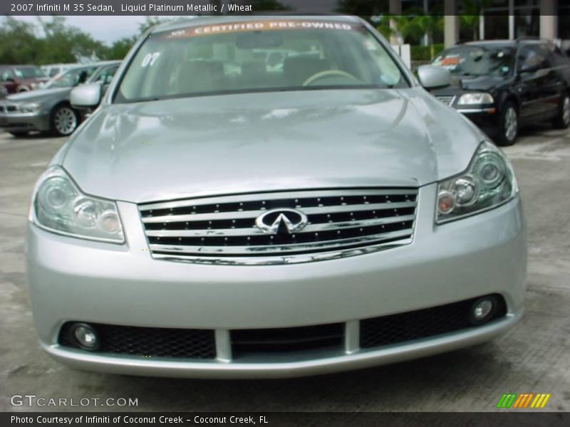 Liquid Platinum Metallic / Wheat 2007 Infiniti M 35 Sedan