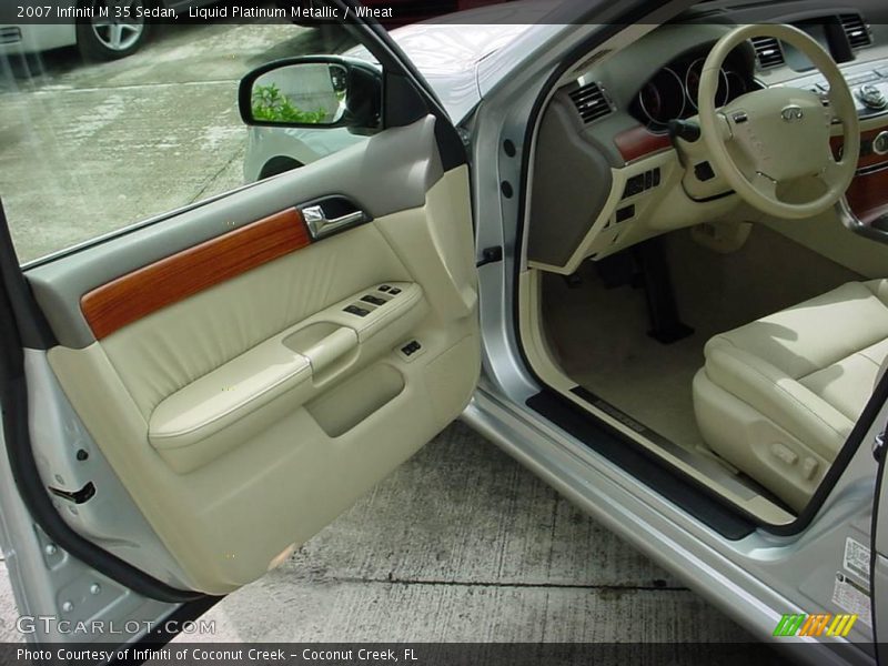 Liquid Platinum Metallic / Wheat 2007 Infiniti M 35 Sedan