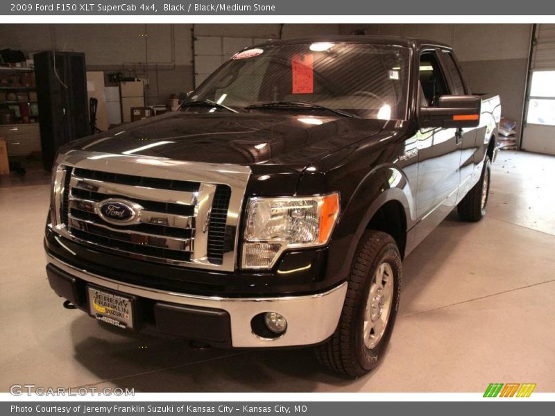 Black / Black/Medium Stone 2009 Ford F150 XLT SuperCab 4x4