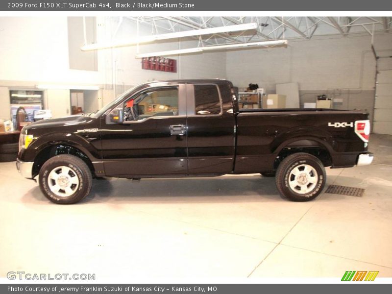 Black / Black/Medium Stone 2009 Ford F150 XLT SuperCab 4x4