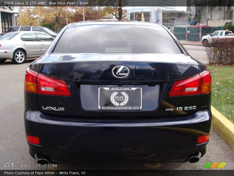 Blue Onyx Pearl / Black 2006 Lexus IS 250 AWD