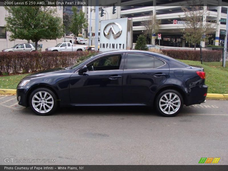 Blue Onyx Pearl / Black 2006 Lexus IS 250 AWD