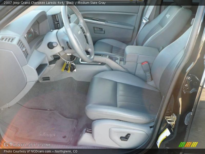 Black / Medium Slate Gray 2007 Jeep Grand Cherokee Laredo 4x4