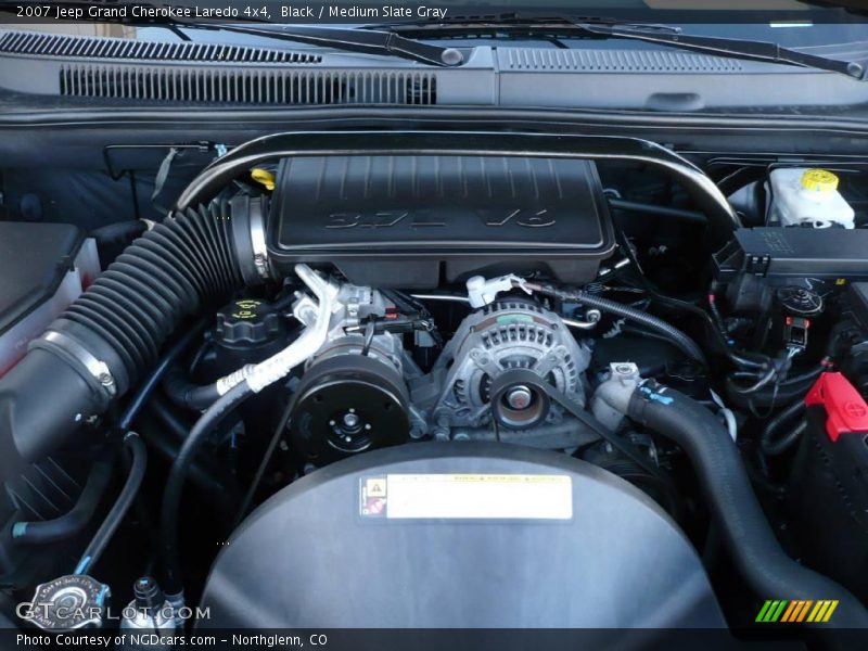 Black / Medium Slate Gray 2007 Jeep Grand Cherokee Laredo 4x4