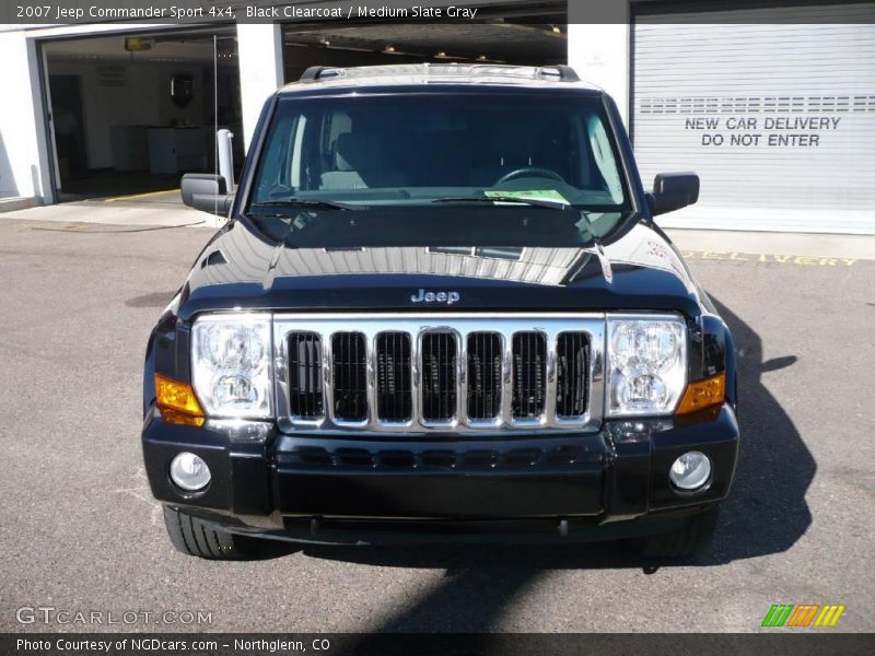 Black Clearcoat / Medium Slate Gray 2007 Jeep Commander Sport 4x4