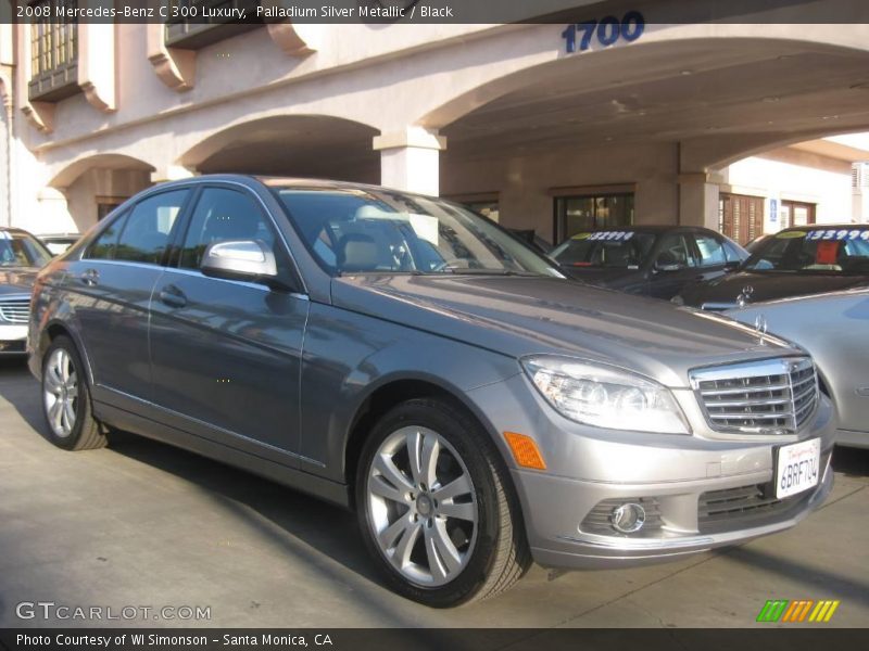 Palladium Silver Metallic / Black 2008 Mercedes-Benz C 300 Luxury