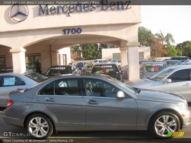 Palladium Silver Metallic / Black 2008 Mercedes-Benz C 300 Luxury