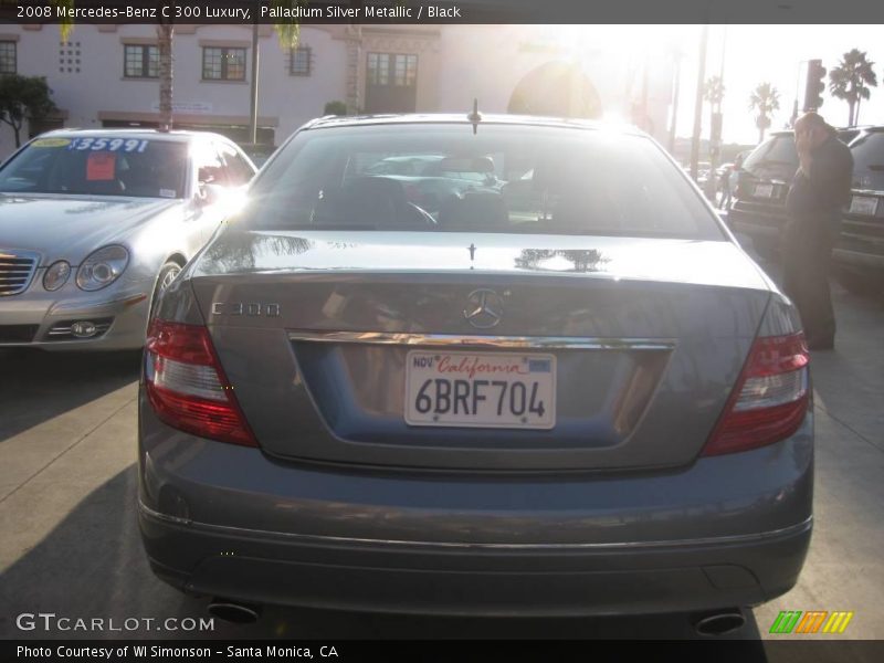 Palladium Silver Metallic / Black 2008 Mercedes-Benz C 300 Luxury
