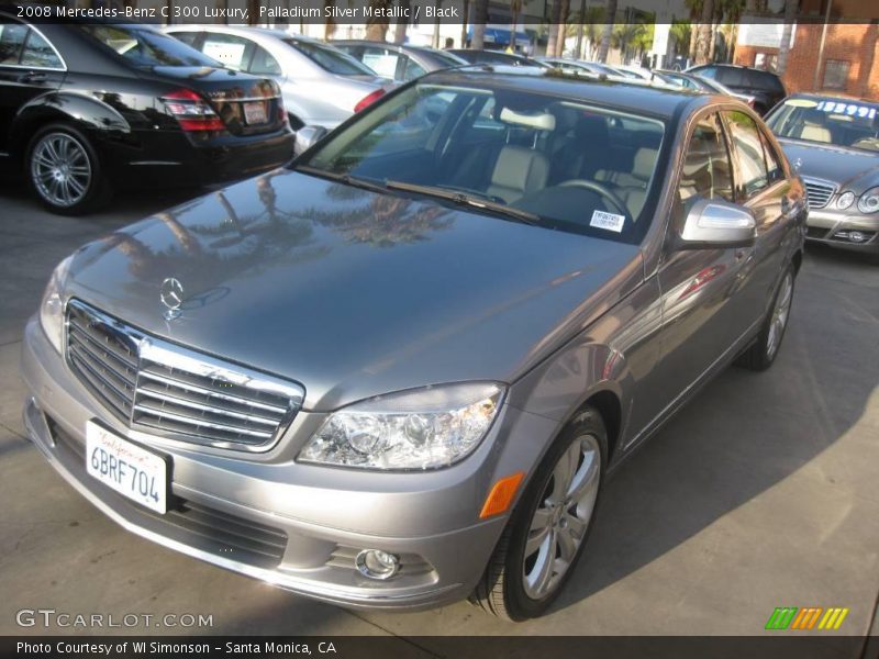 Palladium Silver Metallic / Black 2008 Mercedes-Benz C 300 Luxury