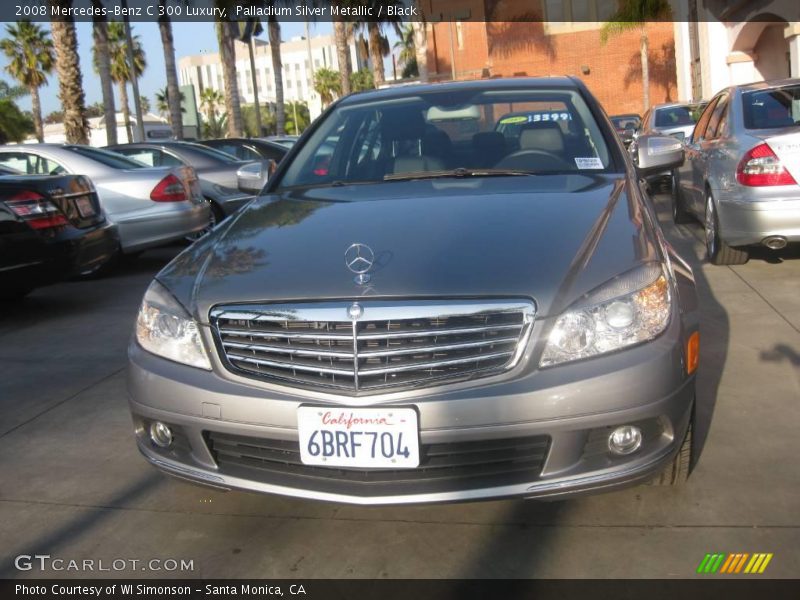 Palladium Silver Metallic / Black 2008 Mercedes-Benz C 300 Luxury