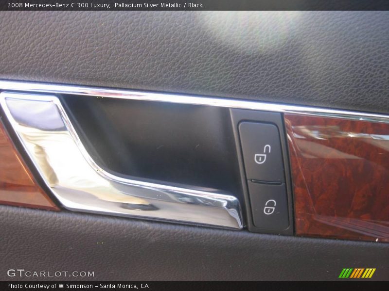 Palladium Silver Metallic / Black 2008 Mercedes-Benz C 300 Luxury