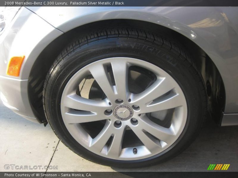 Palladium Silver Metallic / Black 2008 Mercedes-Benz C 300 Luxury