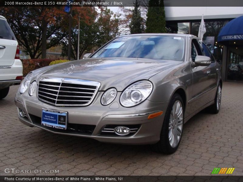 Pewter Metallic / Black 2008 Mercedes-Benz E 350 4Matic Sedan