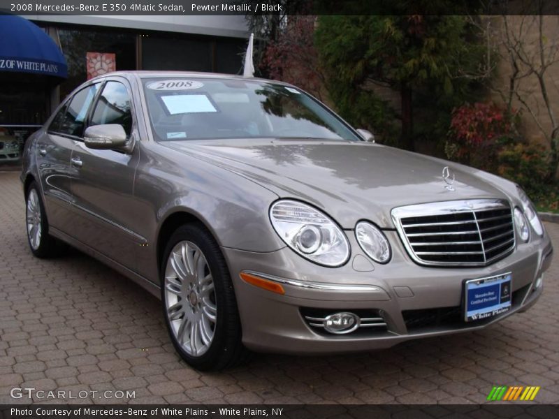 Pewter Metallic / Black 2008 Mercedes-Benz E 350 4Matic Sedan