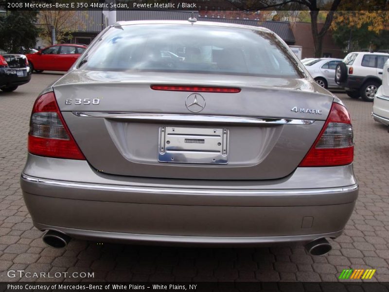 Pewter Metallic / Black 2008 Mercedes-Benz E 350 4Matic Sedan