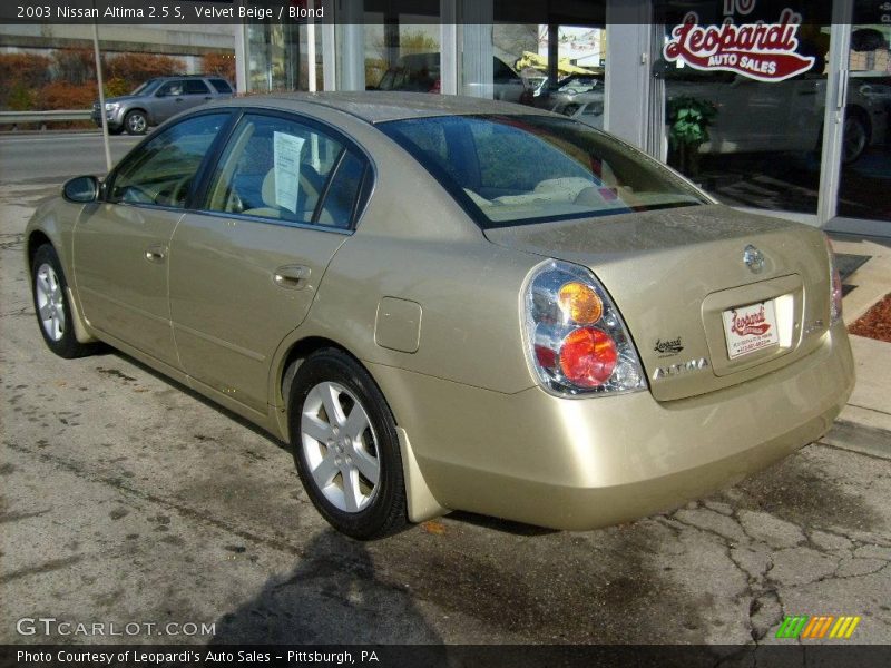 Velvet Beige / Blond 2003 Nissan Altima 2.5 S