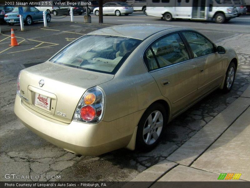 Velvet Beige / Blond 2003 Nissan Altima 2.5 S